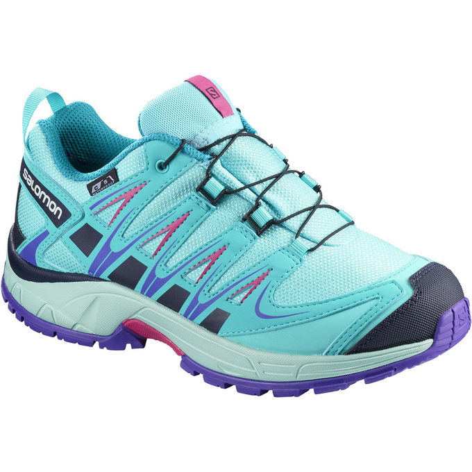 SALOMON XA PRO 3D CSWP K Philippines - Kids' Trail Running Shoes - Turquoise | 126583-NYE